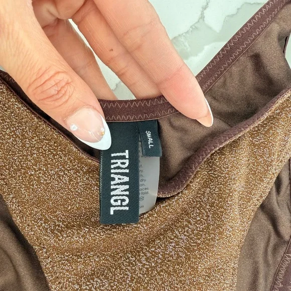 Triangl Swimwear Sparkling Bronze Bikini Set - Picture 5 of 6